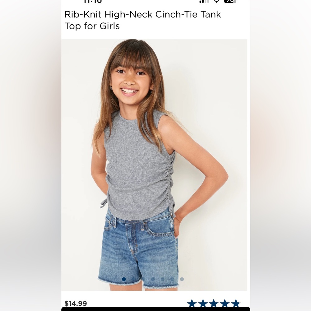 Two Ribbed Girls Tank Tops